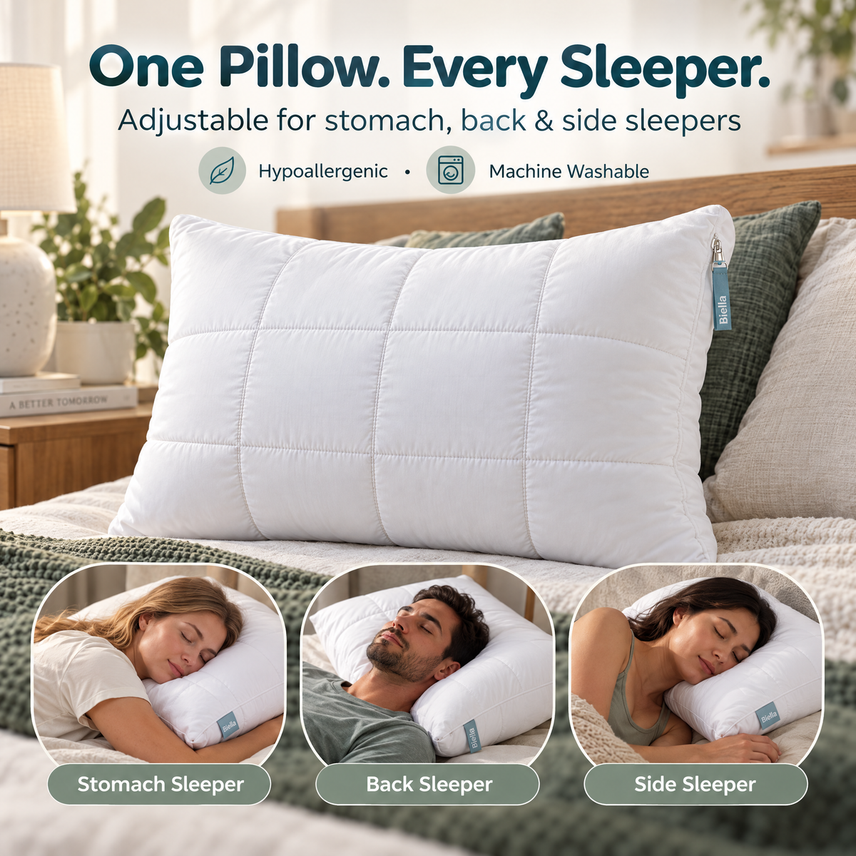 Biella Adjustable Neck Support Pillow