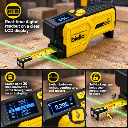 Biella Digital Laser Tape Measure