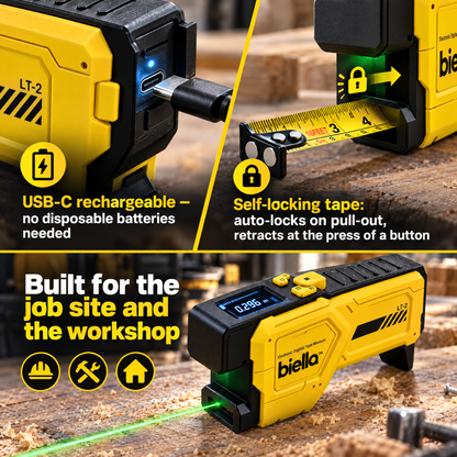 Biella Digital Laser Tape Measure