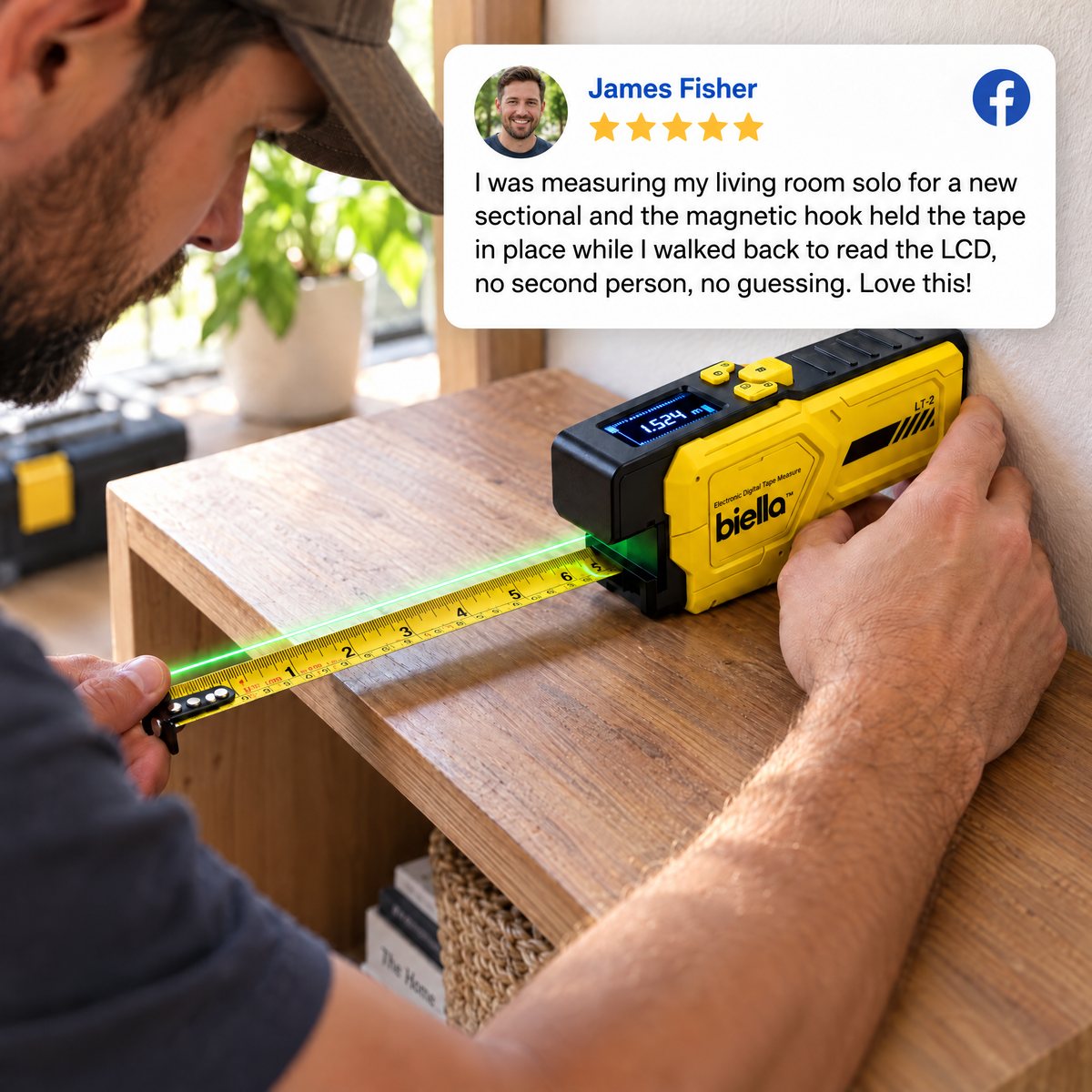 Biella Digital Laser Tape Measure