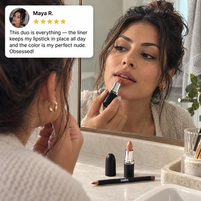 Biella Nude Lip Pencil & Lipstick Duo
