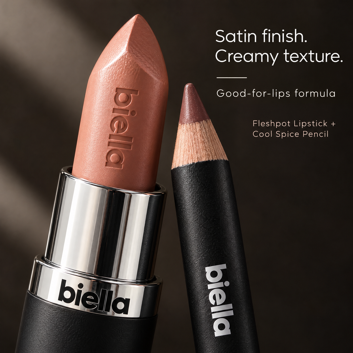 Biella Nude Lip Pencil & Lipstick Duo